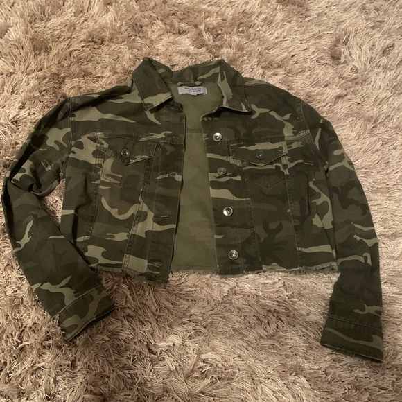Jackets & Blazers - Camouflage jean jacket
